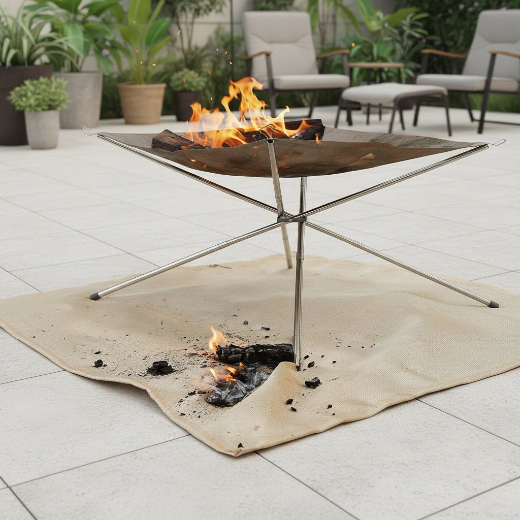 TrailGuard Fireproof Fiberglass Heat Mat for Outdoor Fire Safety