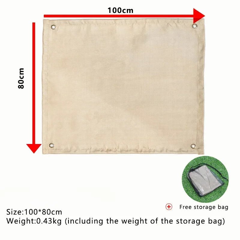 TrailGuard Fireproof Fiberglass Heat Mat for Outdoor Fire Safety