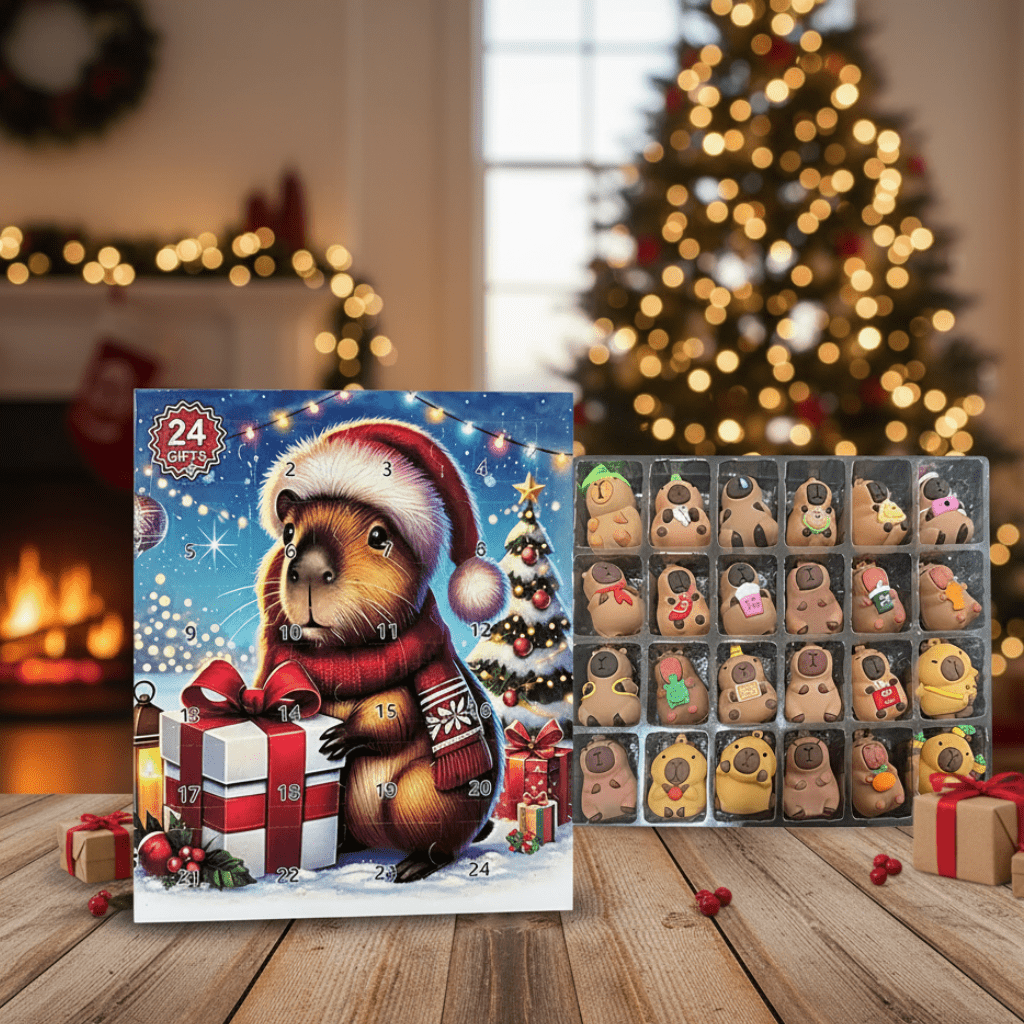 CapyJoy 2025 Adventskalender för barn 24 kapybarasurpriser daglig glädje