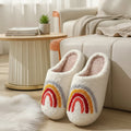 Pantuflas de Peluche WarmNest con Diseño de Dibujos Animados para Mujer, con Parte Superior de Peluche Suave y Suela Antideslizante