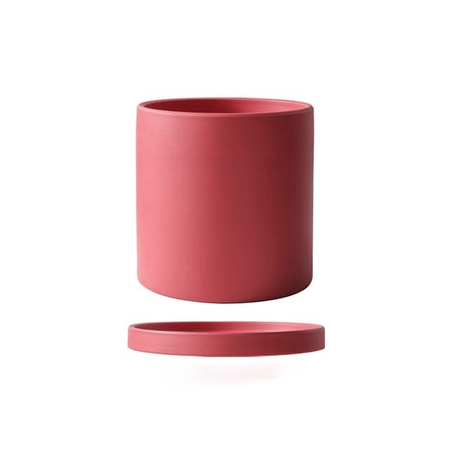 Pot de fleur en céramique intemporel avec soucoupe pour les amateurs de plantes par Verdanta