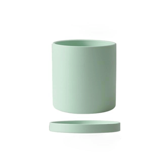 Pot de fleur en céramique intemporel avec soucoupe pour les amateurs de plantes par Verdanta