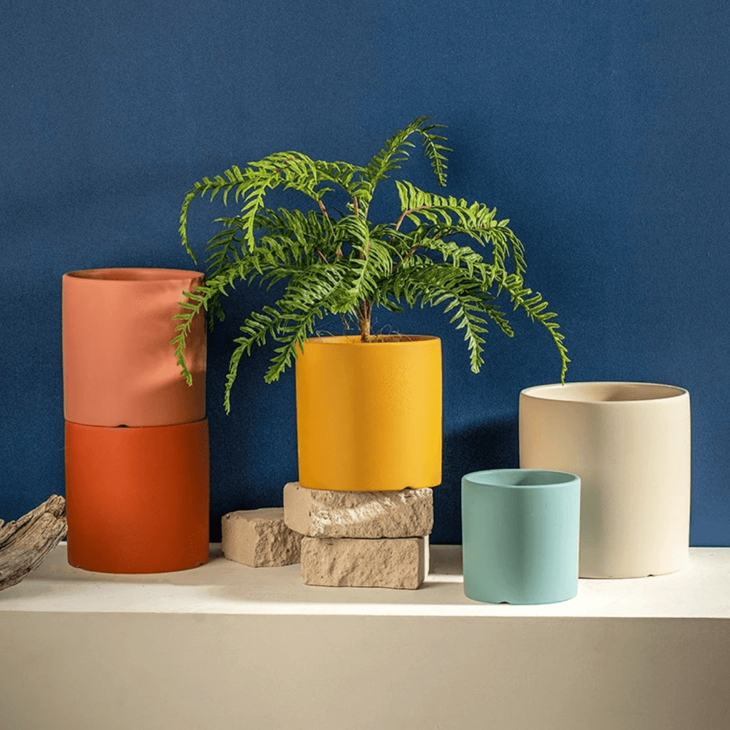 Pot de fleur en céramique intemporel avec soucoupe pour les amateurs de plantes par Verdanta