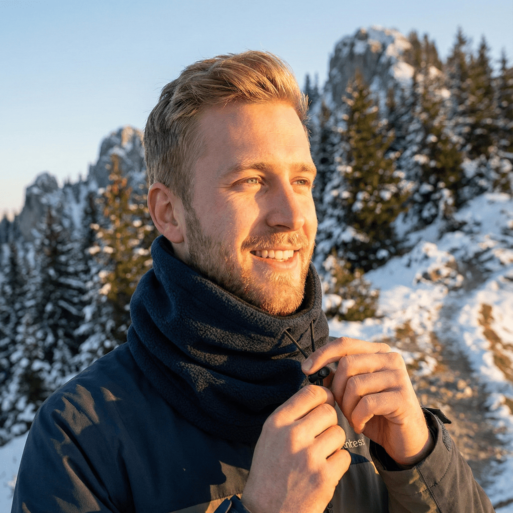 Cachecol polar corta-vento para o pescoço, ideal para entusiastas do frio