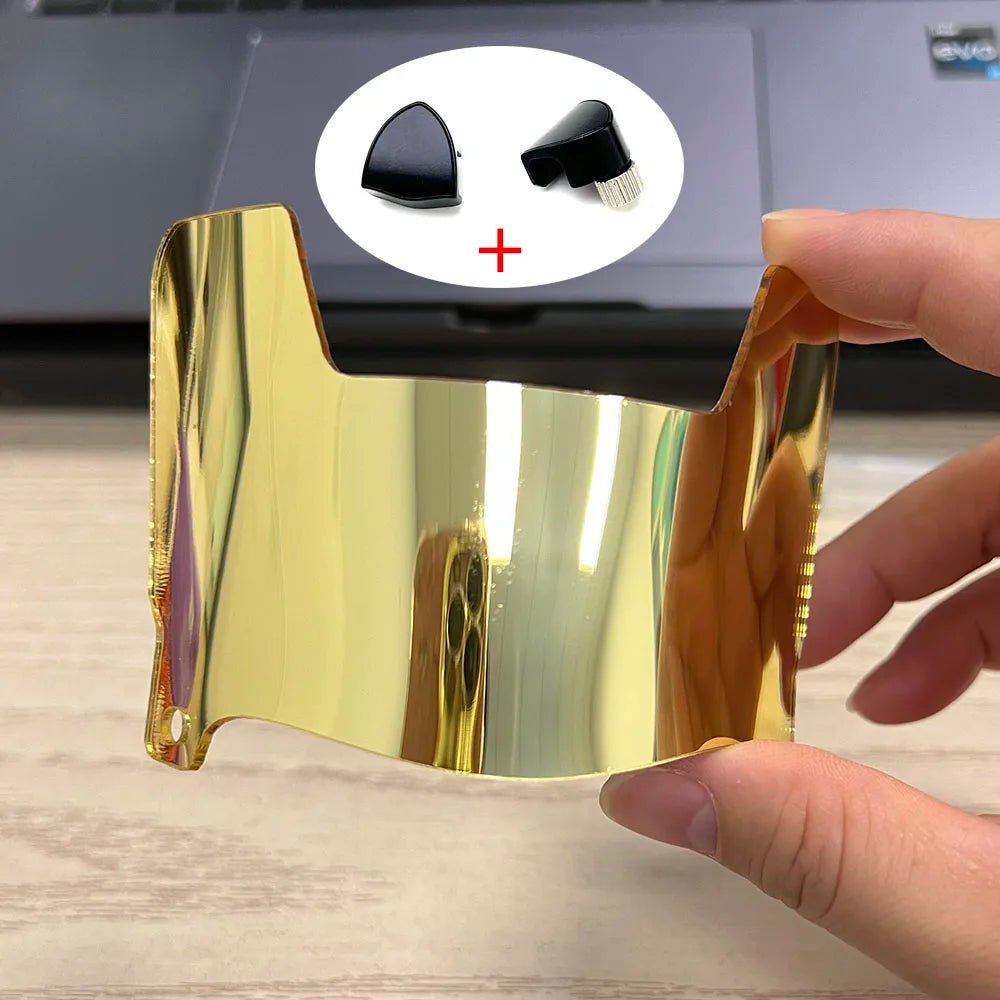Polaris miniature fodboldhjelmvisir med spejlfinish til samlere