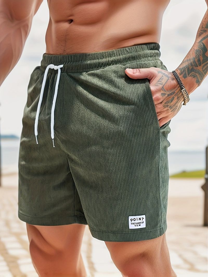 AeroCord Corduroy Shorts For Men With Drawstring Casual