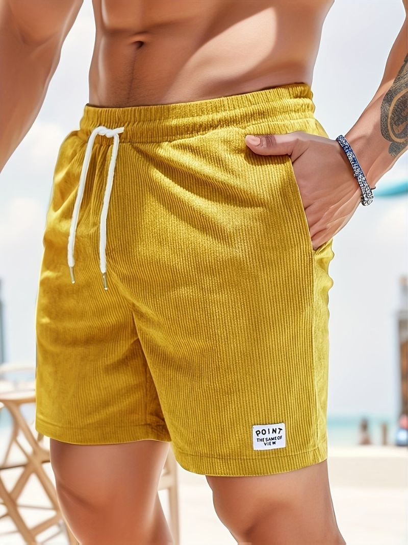 AeroCord Corduroy Shorts For Men With Drawstring Casual