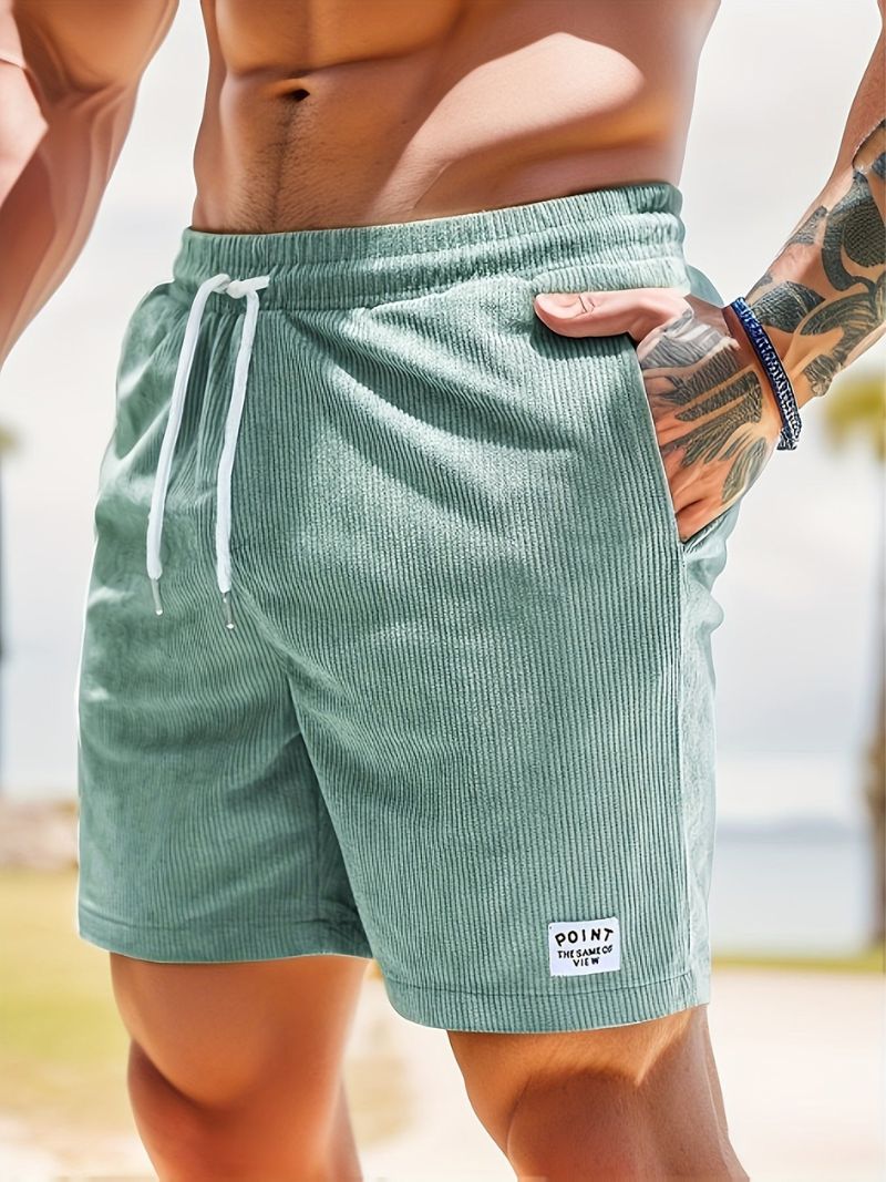 AeroCord Corduroy Shorts For Men With Drawstring Casual