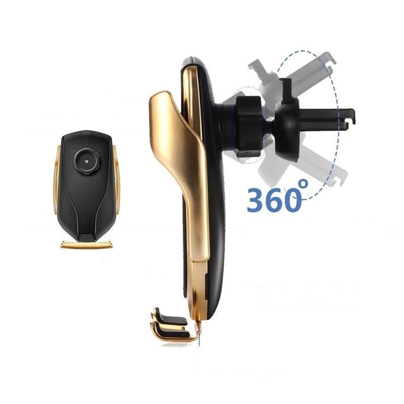 AeroGrip Enhånds Trådløs Bilholder med Automatisk Klyping og Qi-lading, 360° Rotasjon