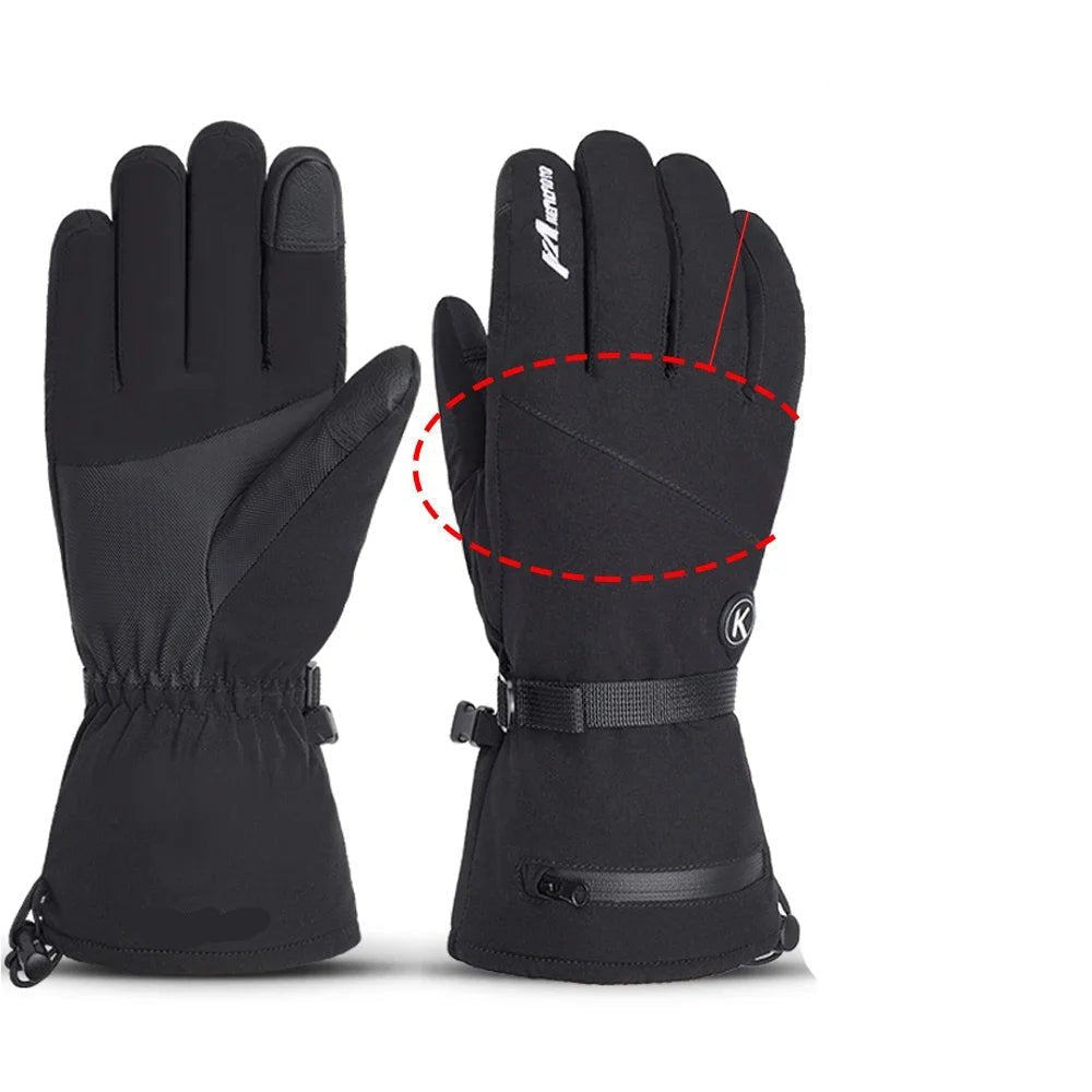 ThermoHands Dobíjecí Vyhřívané Zimní Rukavice pro Muže a Ženy, Nastavitelná Teplota pro Lyžování