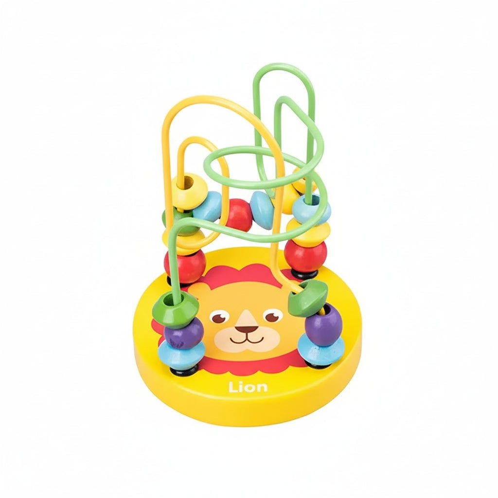 Tiny Trails Compact Wooden Bead Roller Coaster for Montessori Inspired Play