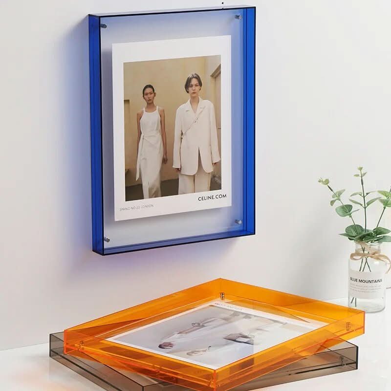 Pixelbright Farverig Fotoramme i Transparent Akryl