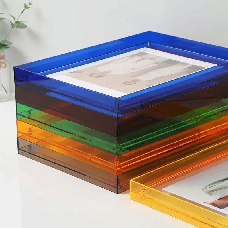 Pixelbright Farverig Fotoramme i Transparent Akryl
