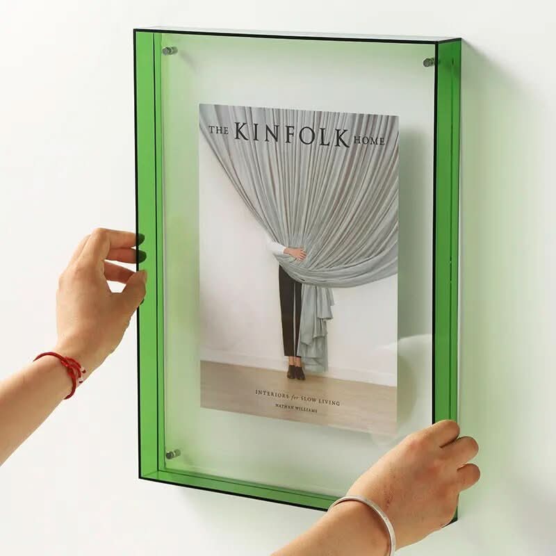 Pixelbright Farverig Fotoramme i Transparent Akryl