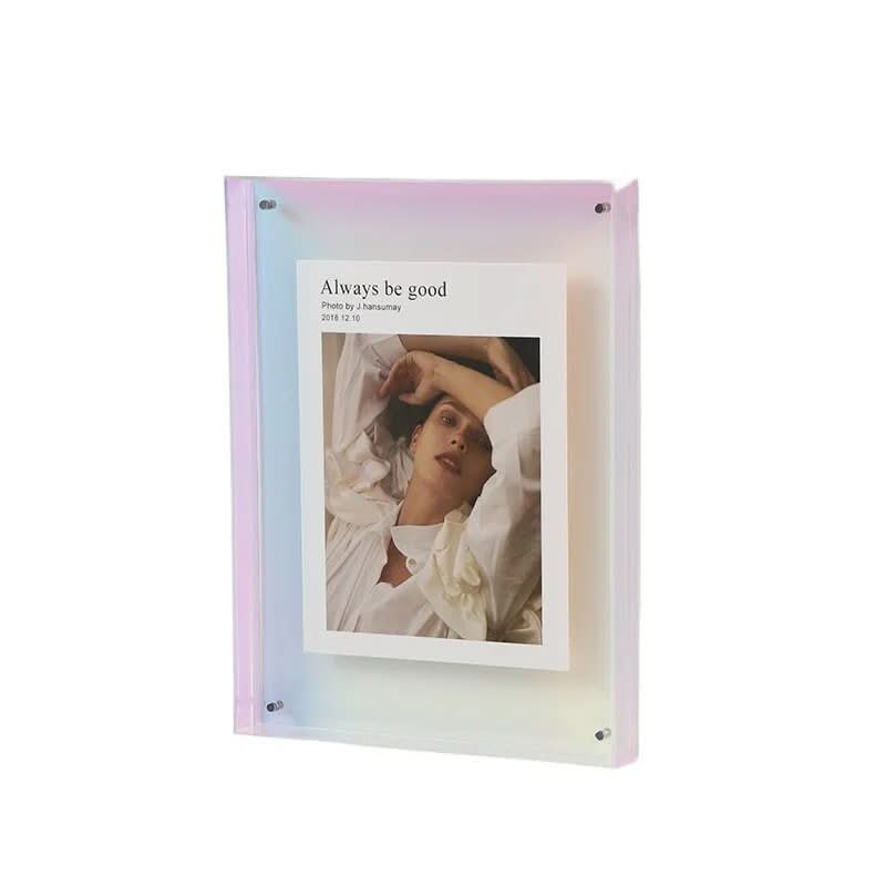 Pixelbright Farverig Fotoramme i Transparent Akryl