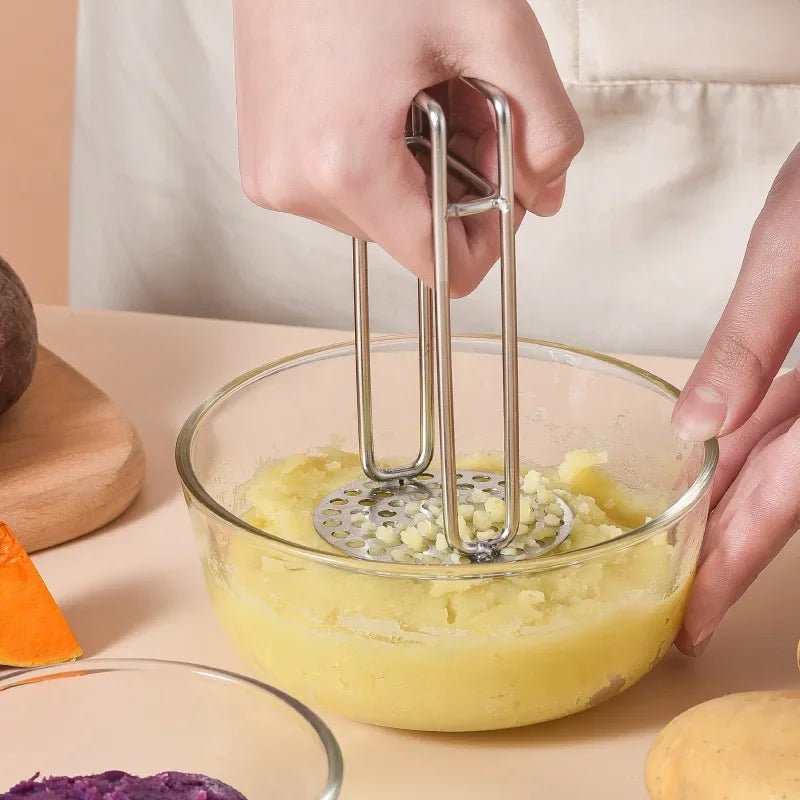 NovaMash ergonomische aardappelstamper van roestvrij staal voor moeiteloos pureren thuis