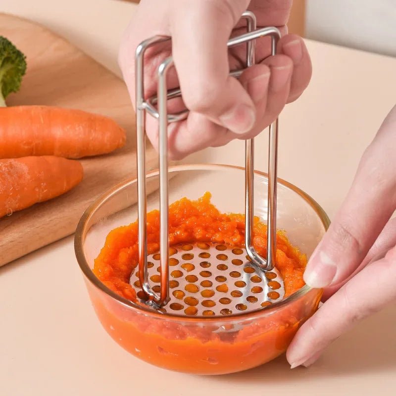 NovaMash ergonomische aardappelstamper van roestvrij staal voor moeiteloos pureren thuis