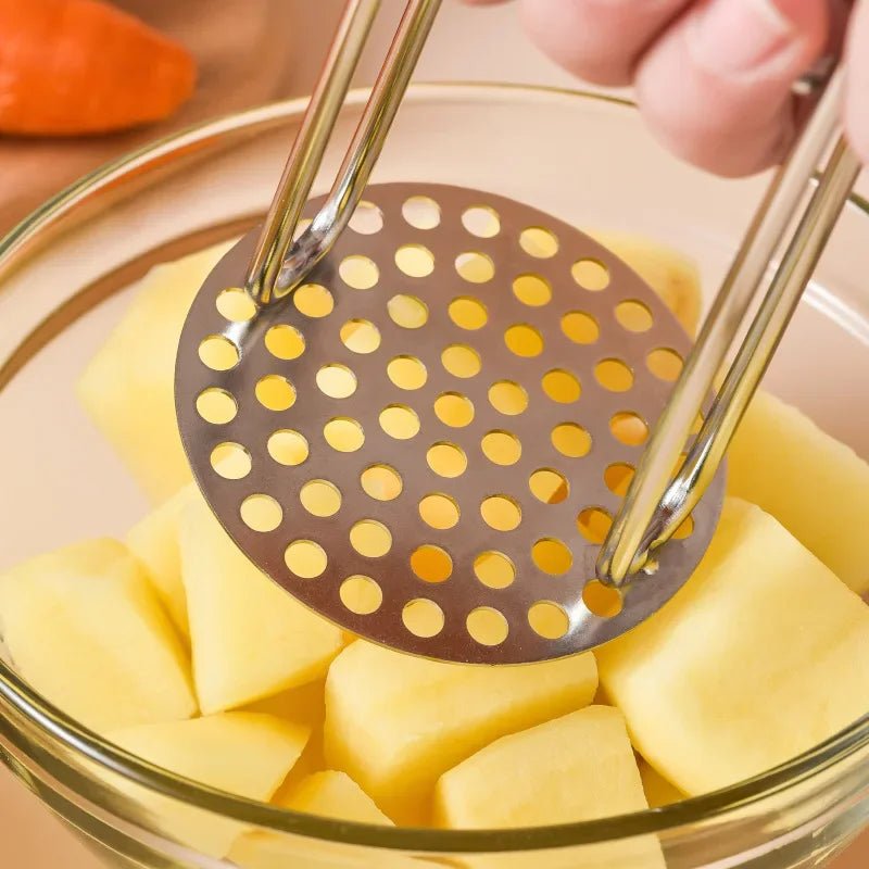 NovaMash ergonomische aardappelstamper van roestvrij staal voor moeiteloos pureren thuis