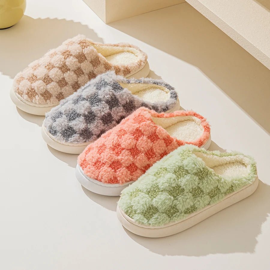 SnugNest Cozy Cotton Slippers For Couples With Thick Padded Sole