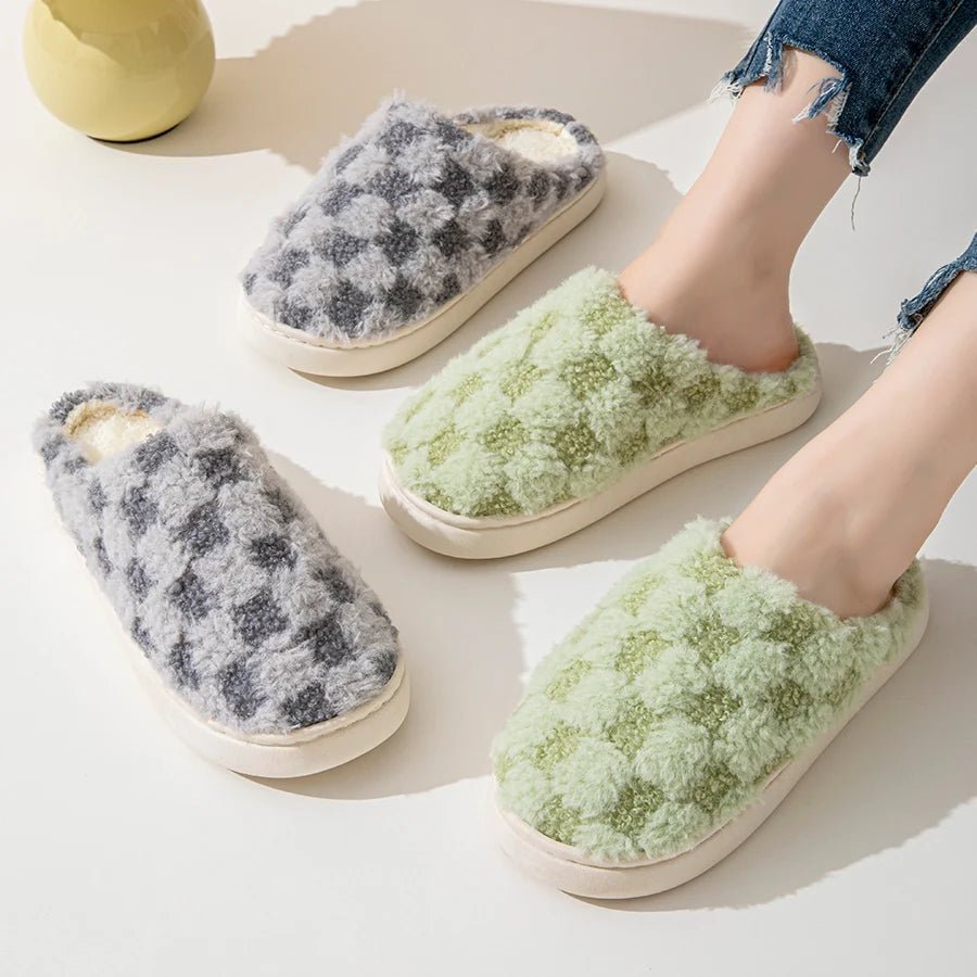 SnugNest Cozy Cotton Slippers For Couples With Thick Padded Sole