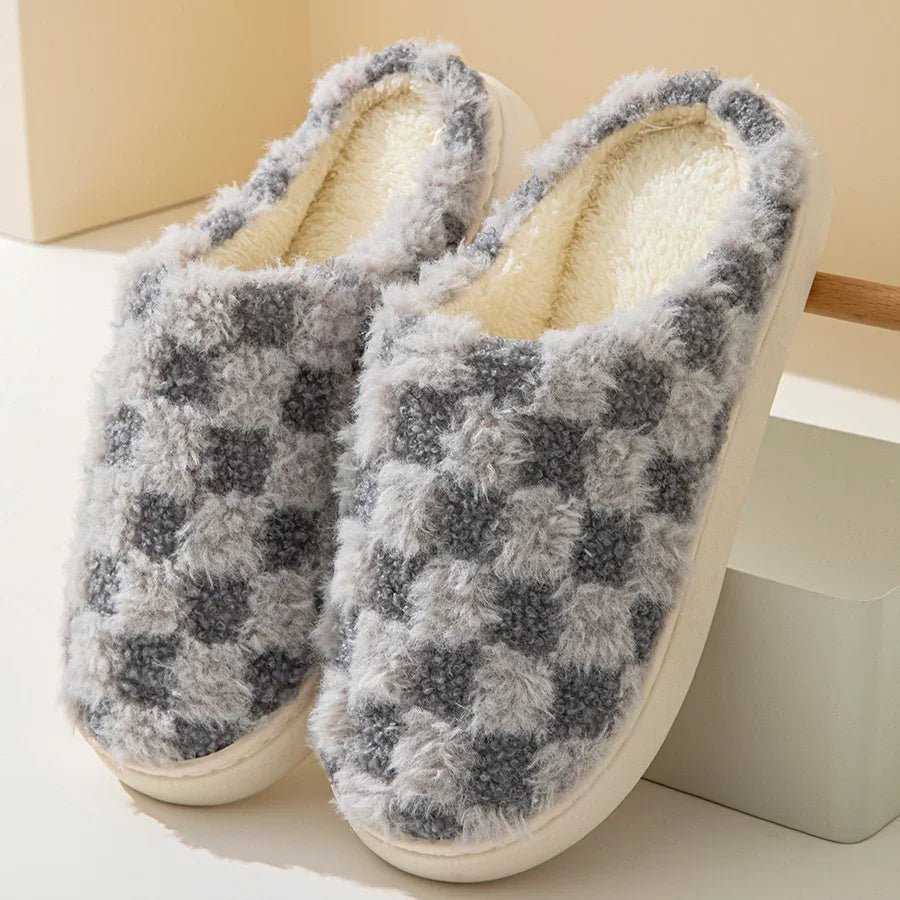 SnugNest Cozy Cotton Slippers For Couples With Thick Padded Sole