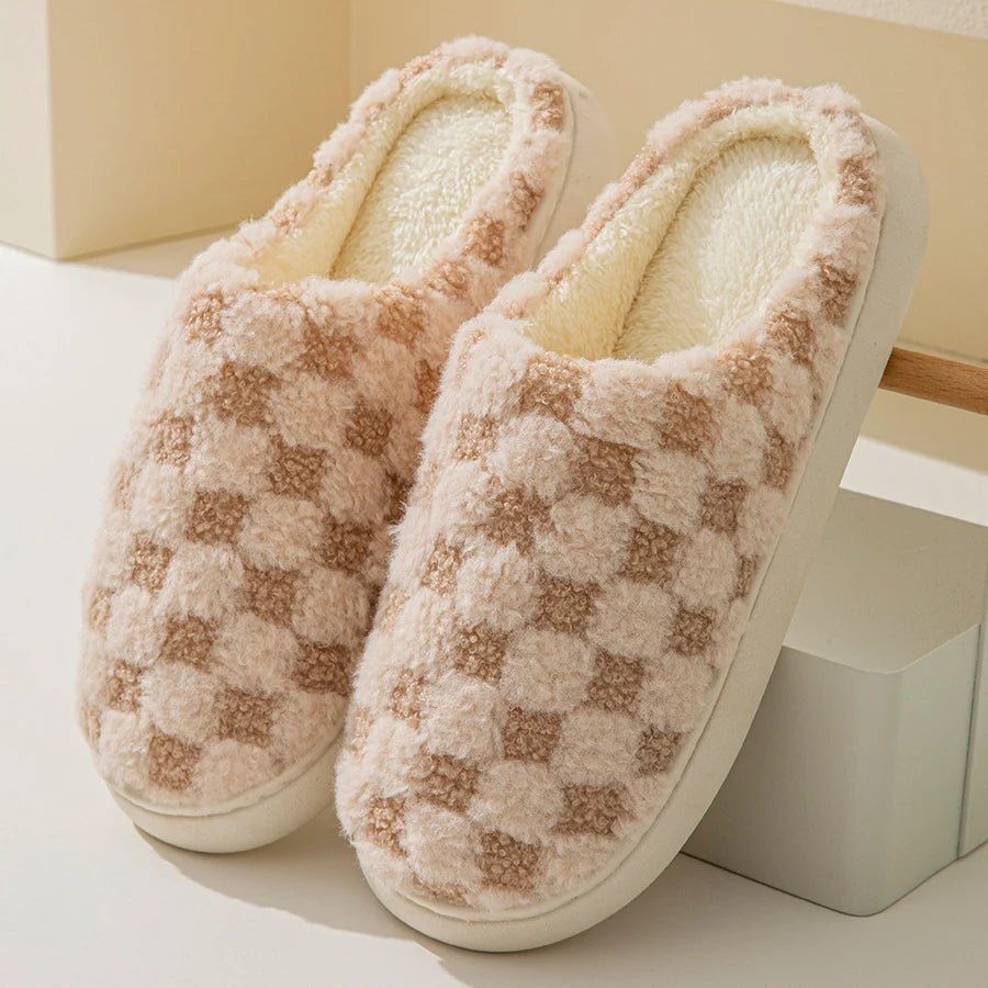 SnugNest Cozy Cotton Slippers For Couples With Thick Padded Sole