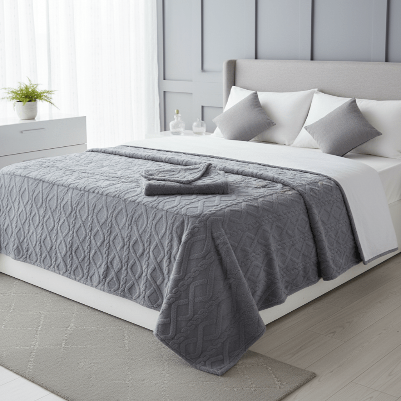CloudWeave Double Layer Fleece Blanket Breathable Comfort for Sofa and Bed Lovers