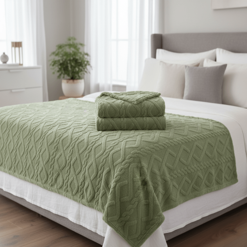 CloudWeave Double Layer Fleece Blanket Breathable Comfort for Sofa and Bed Lovers
