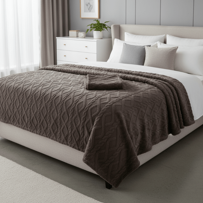 CloudWeave Double Layer Fleece Blanket Breathable Comfort for Sofa and Bed Lovers