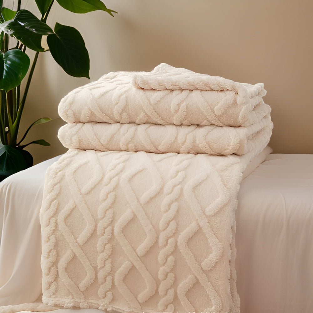 CloudWeave Double Layer Fleece Blanket Breathable Comfort for Sofa and Bed Lovers