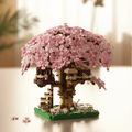 Whimsy Block Magisk Kirsebærblomst Trehytte Microblock Sett for Fantasifulle Jenter