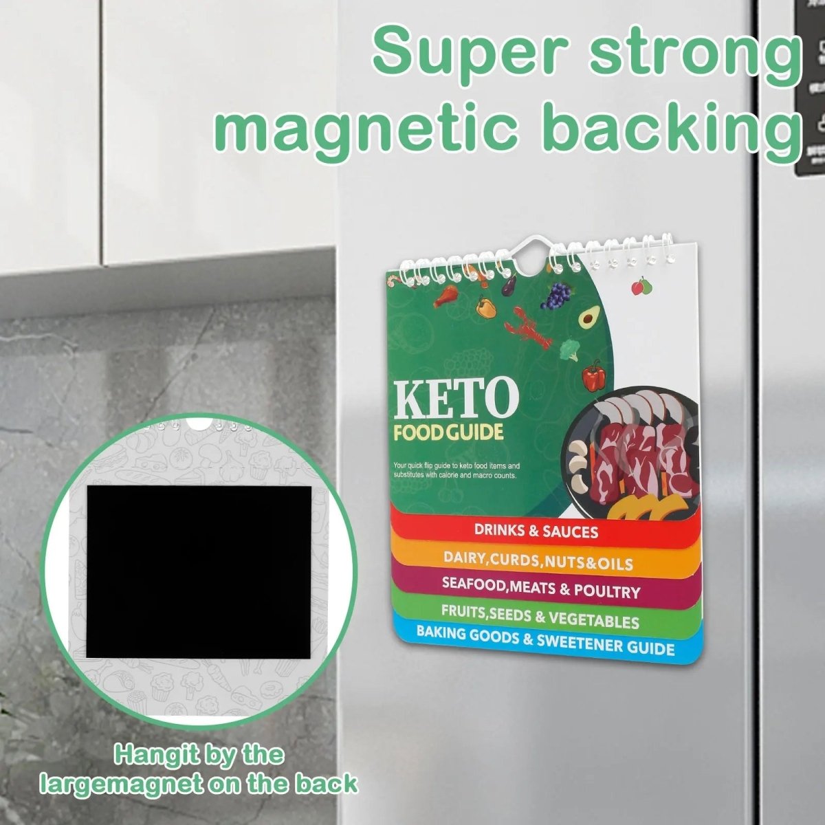 BrightLeaf Everyday Cookbook With Magnetic Preparation Board For Families