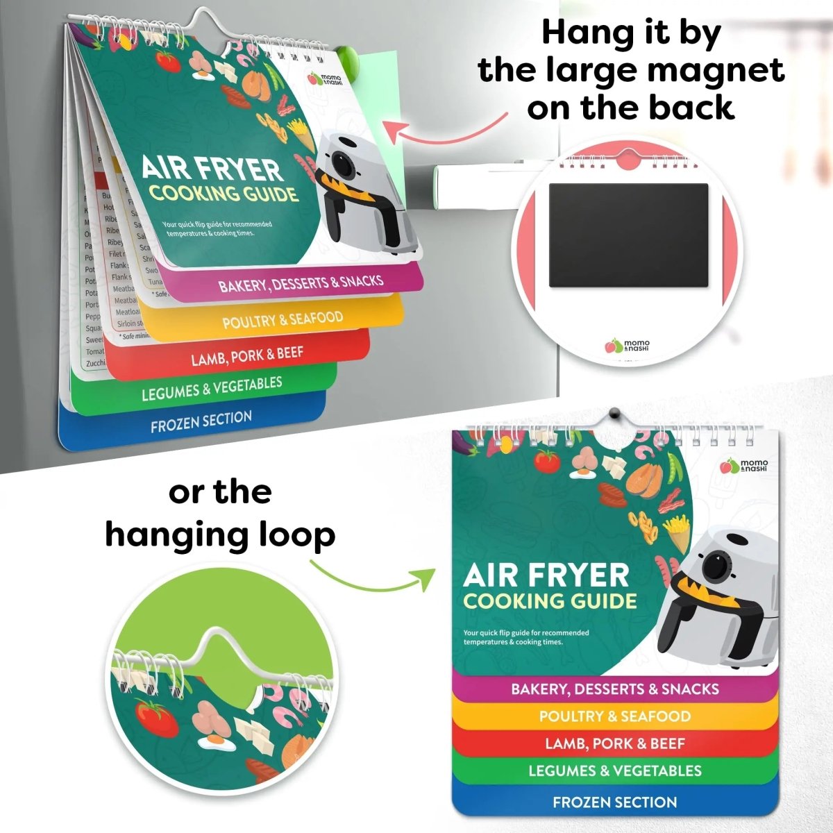 BrightLeaf Everyday Cookbook With Magnetic Preparation Board For Families