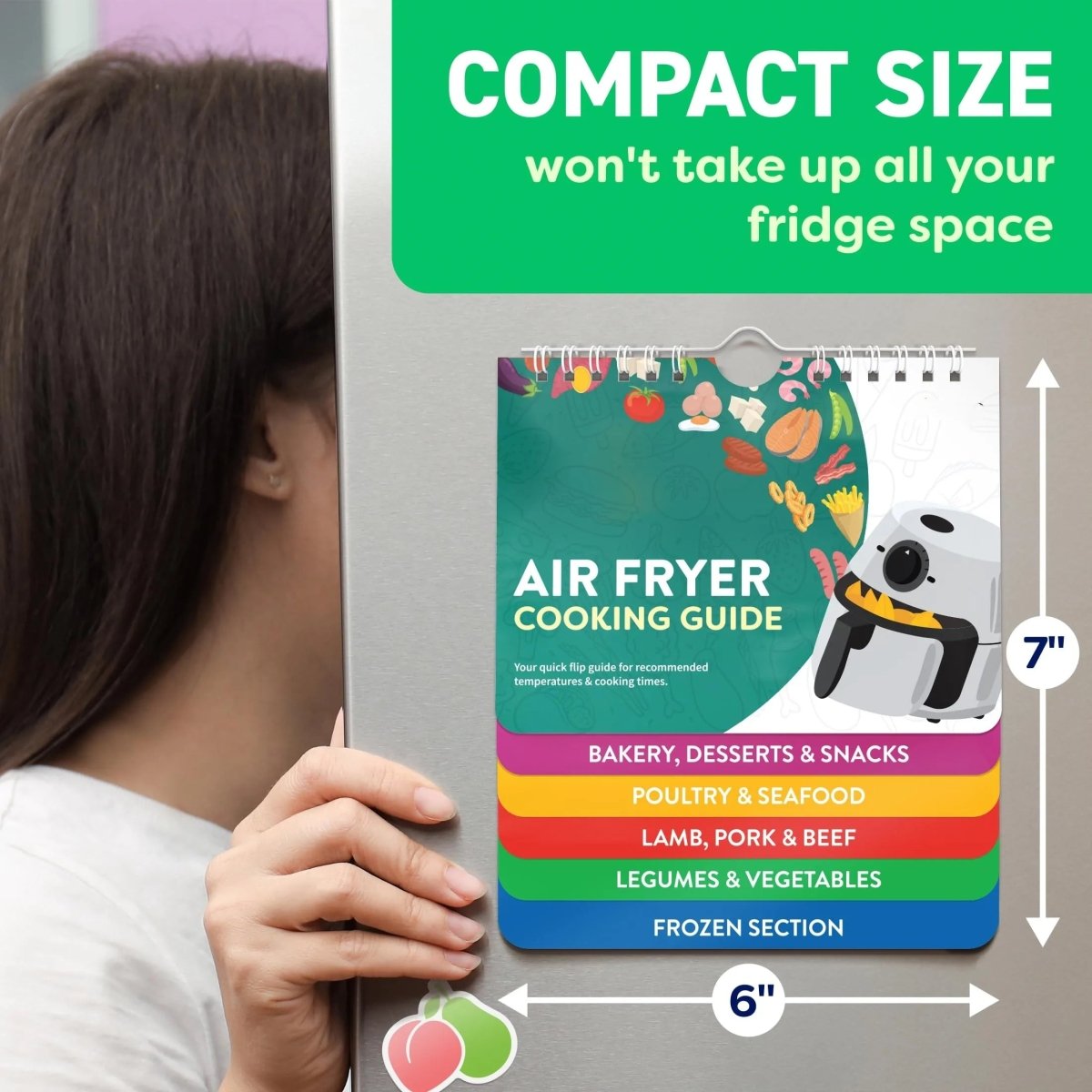 BrightLeaf Everyday Cookbook With Magnetic Preparation Board For Families