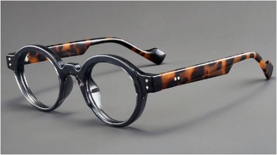 Unisexowe okulary w stylu vintage z oprawkami z acetatu, lekkie i regulowane, certyfikat CE