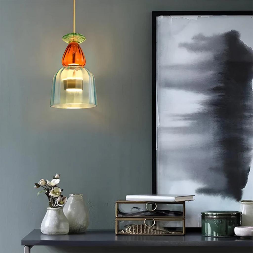 Asteri Macaron Colored Pendant Light for Living Rooms