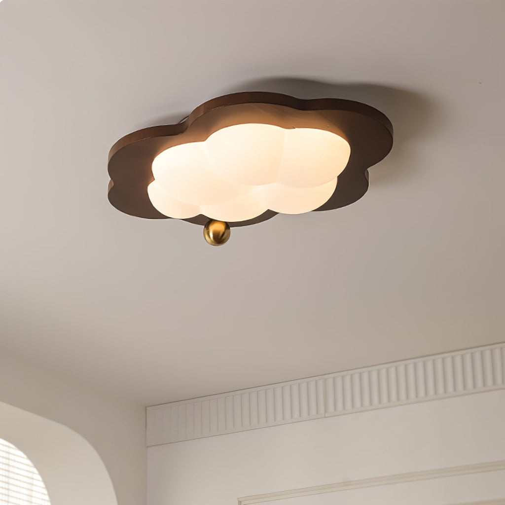 BrightNest Retro Ahşap LED Tavan Lambası Çocuk Odaları için