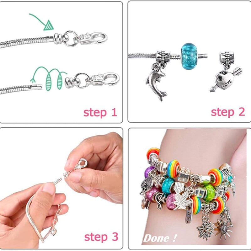 Kit Bracciale con Perline LuminaCraft per Ragazze Creative e Divertenti