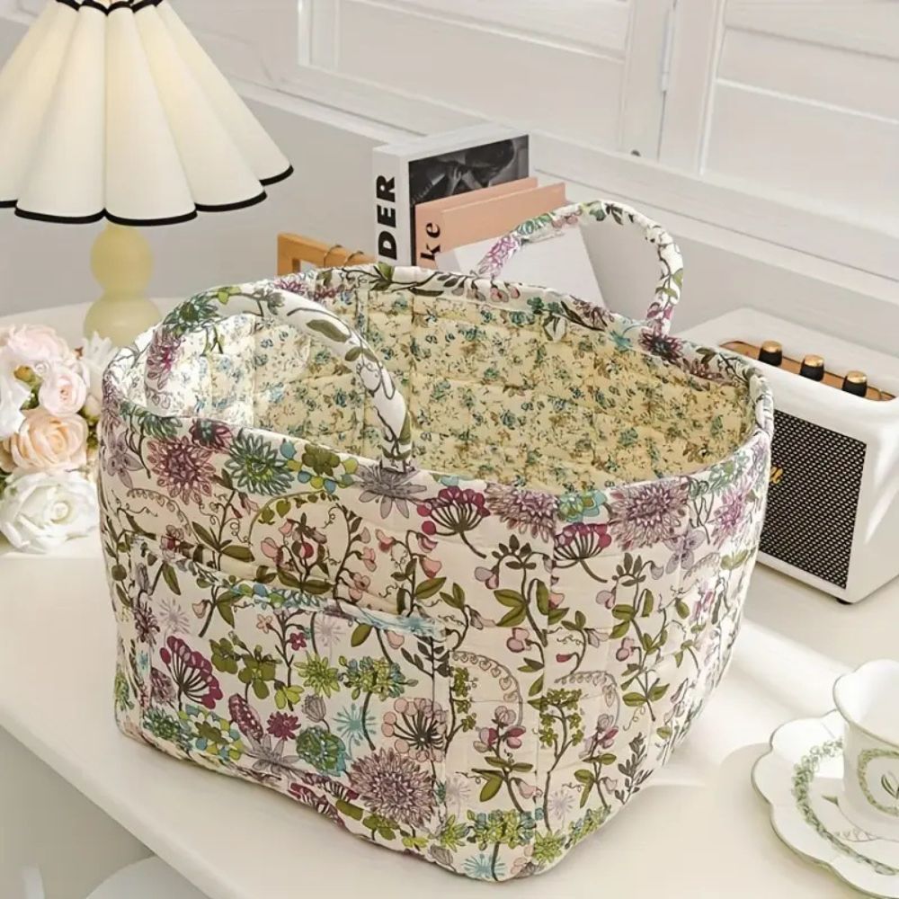 Homemuse BloomVault Durable Flower Organizer With Wicker Canvas