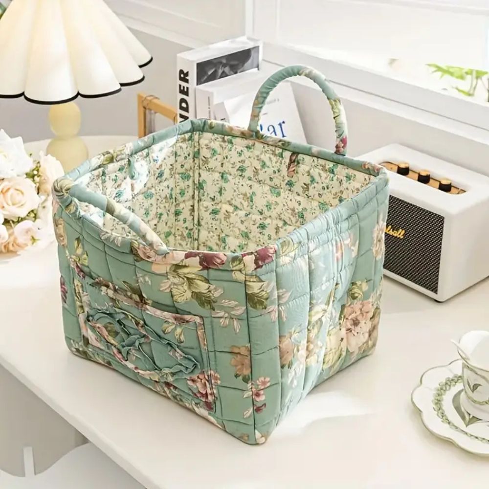 Homemuse BloomVault Durable Flower Organizer With Wicker Canvas