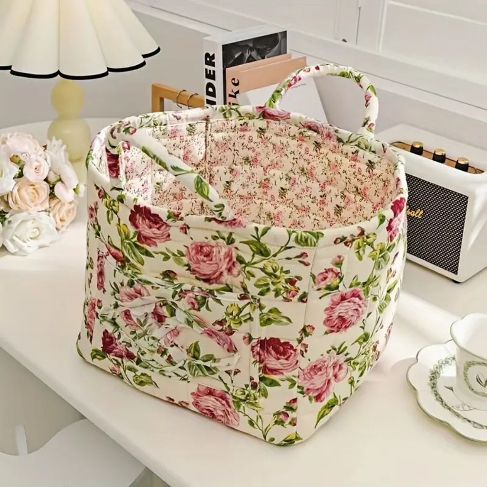 Homemuse BloomVault Durable Flower Organizer With Wicker Canvas