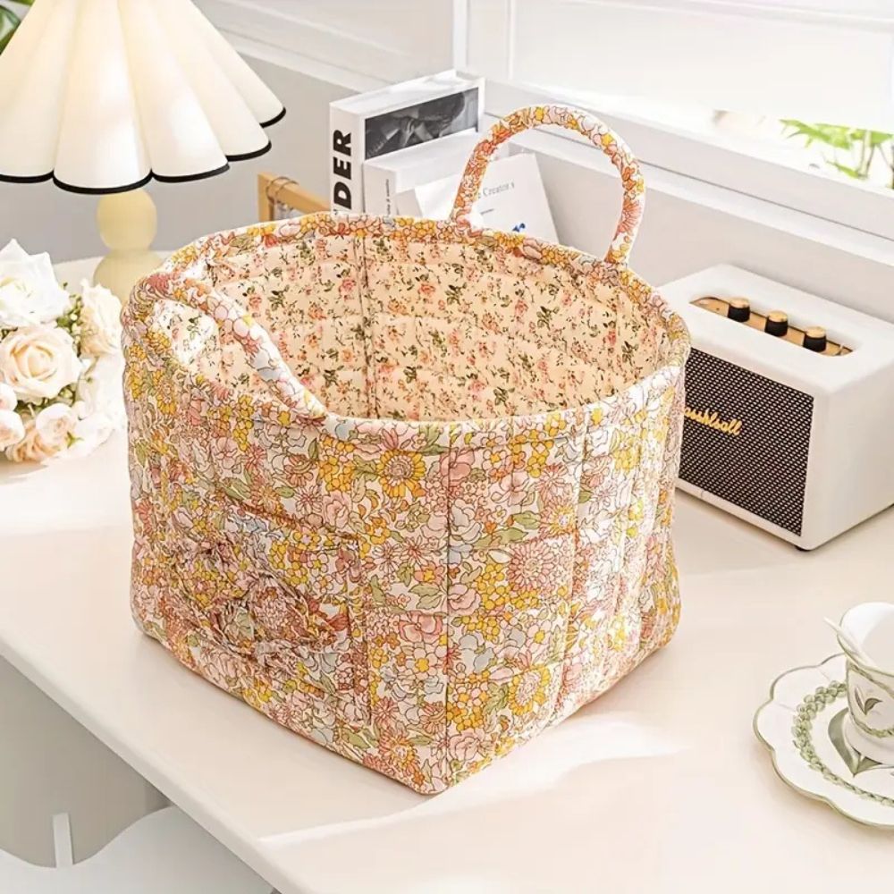 Homemuse BloomVault Durable Flower Organizer With Wicker Canvas