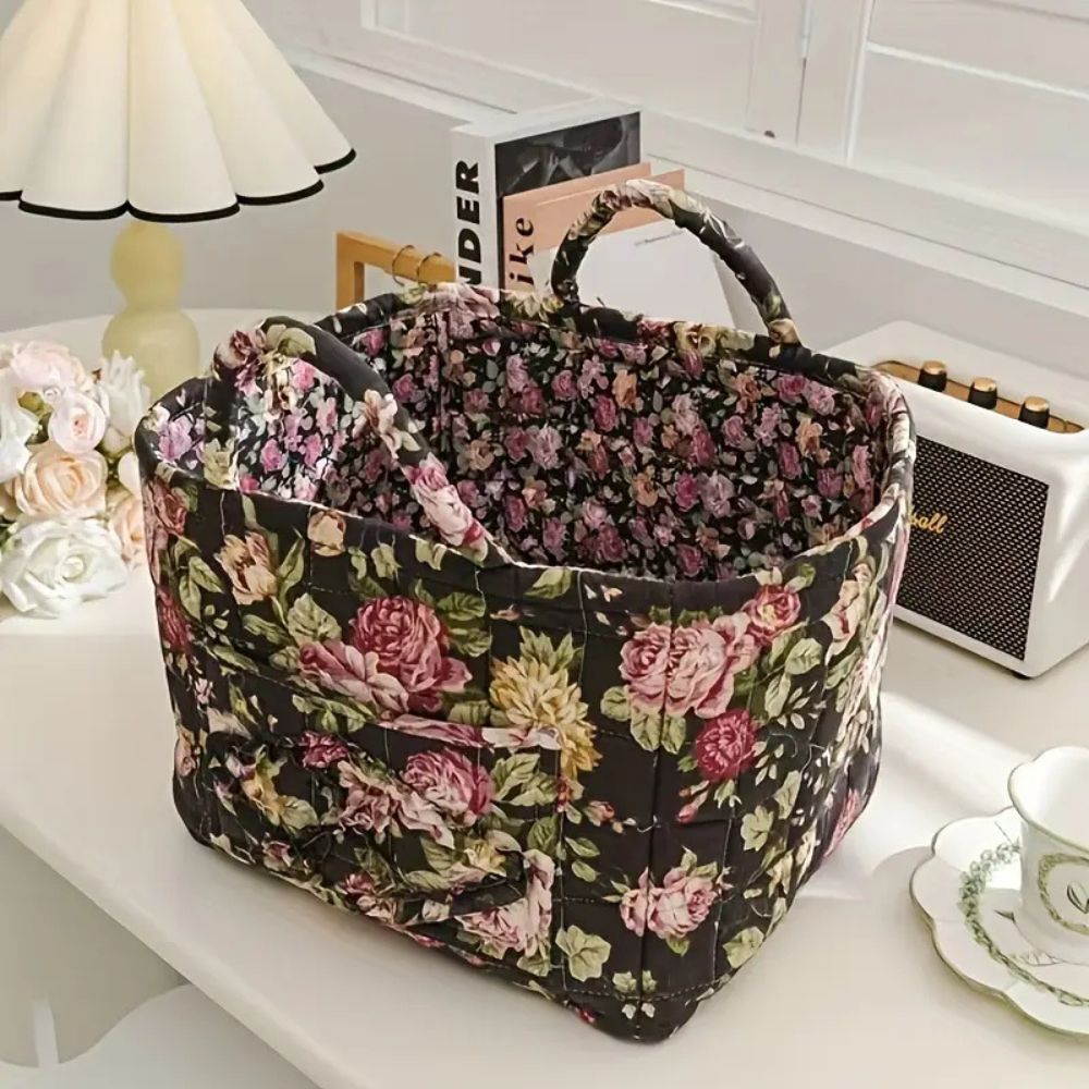 Homemuse BloomVault Durable Flower Organizer With Wicker Canvas