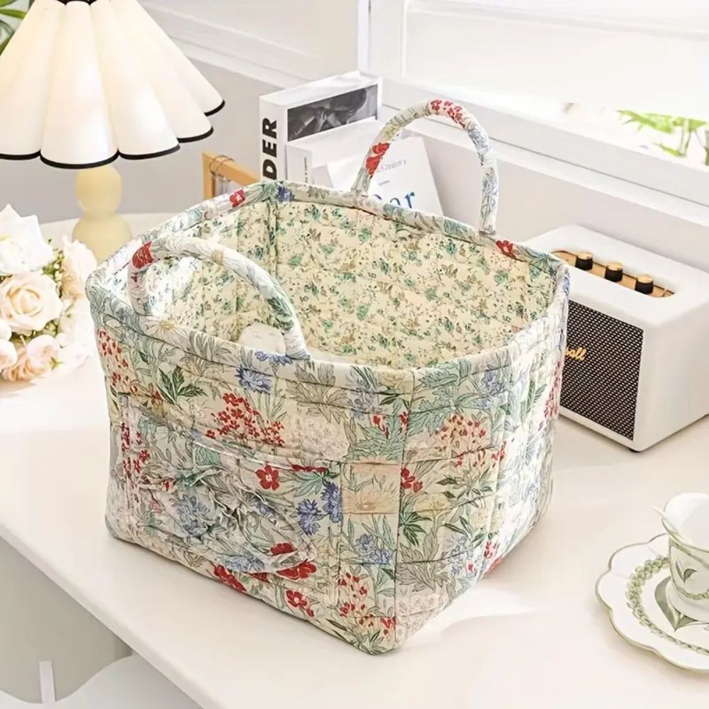 Homemuse BloomVault Durable Flower Organizer With Wicker Canvas