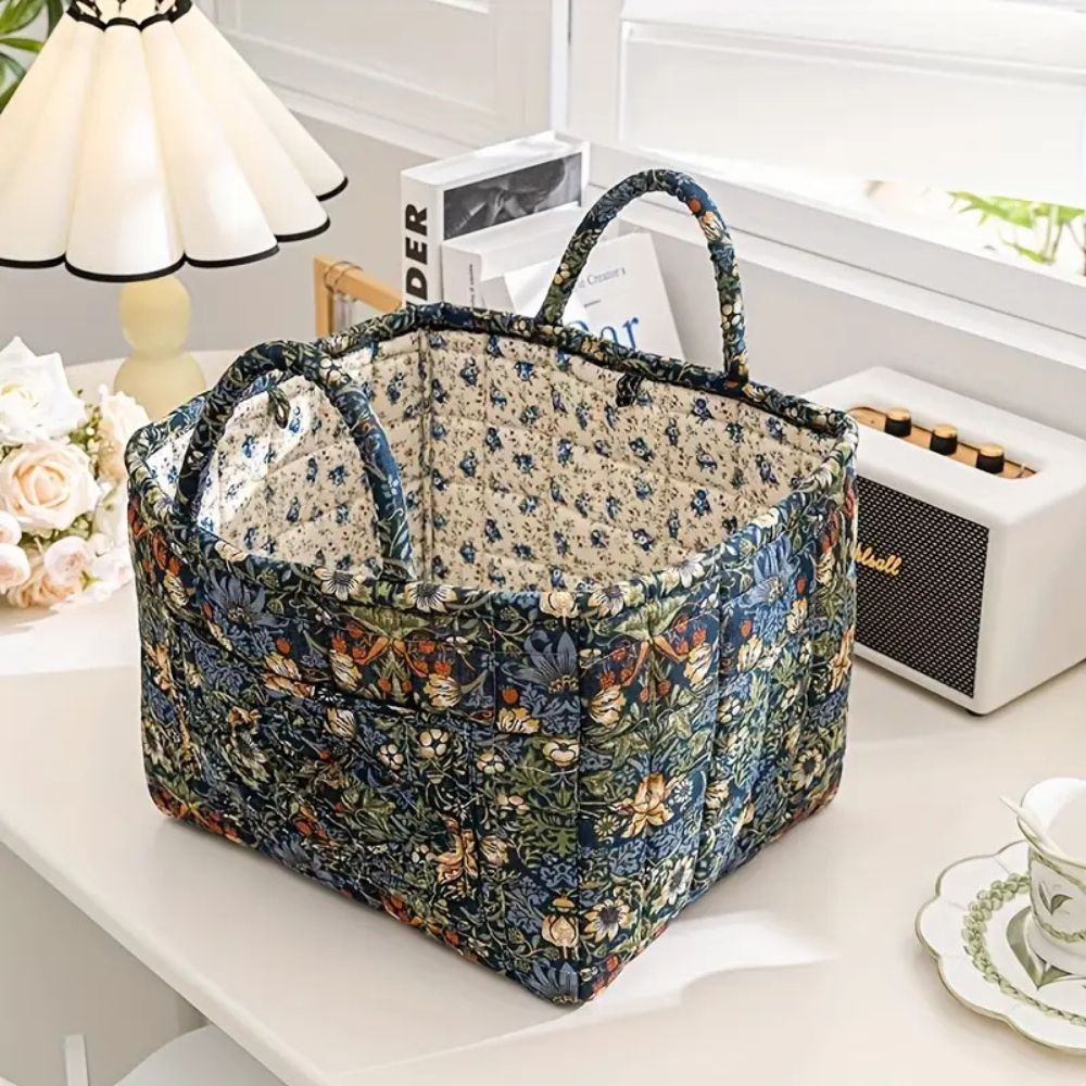 Homemuse BloomVault Durable Flower Organizer With Wicker Canvas