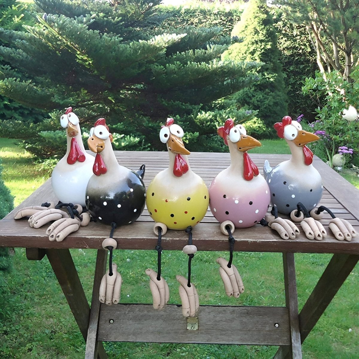 Statua da Giardino Cluck Impermeabile per Decorazione Esterna di Giardini