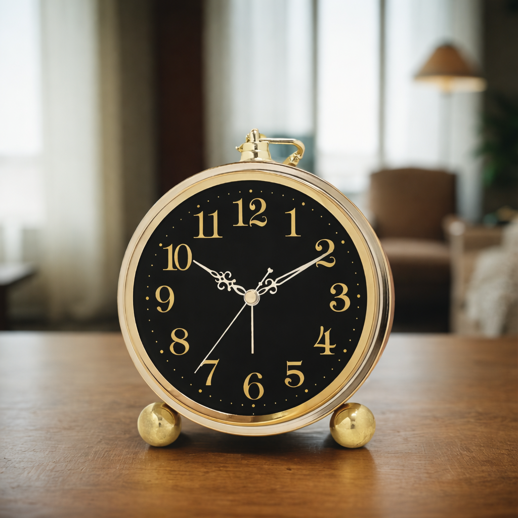 Despertador Europeu VintageTick em Metal com Design Retro