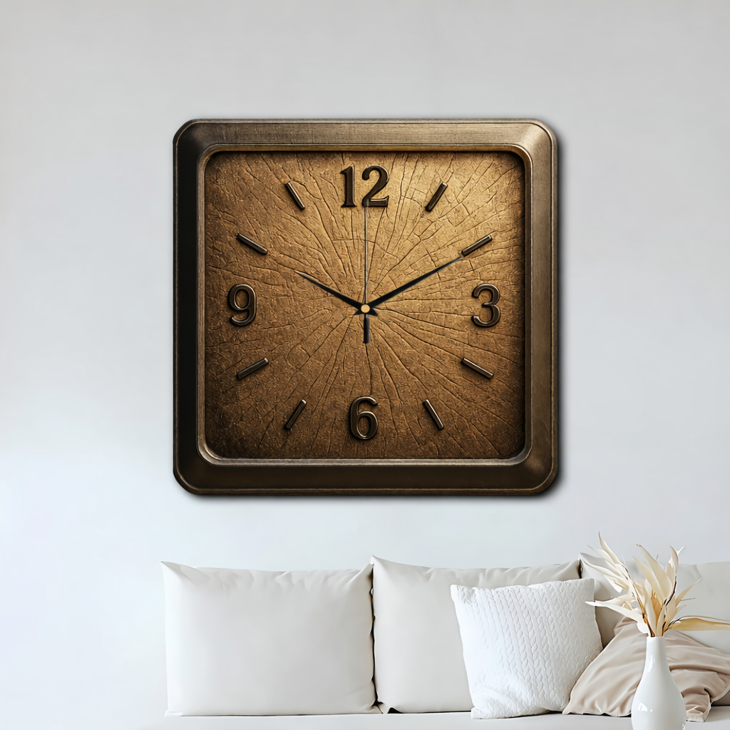 Woodtime Massivt Træ Minimalistisk Vægur