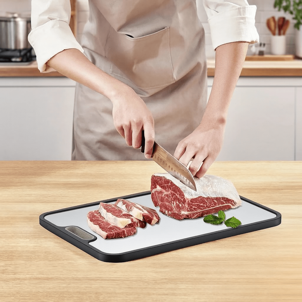 LumaSlice Titanium Cutting Board With Dual-Sided Non Slip Grip Surface