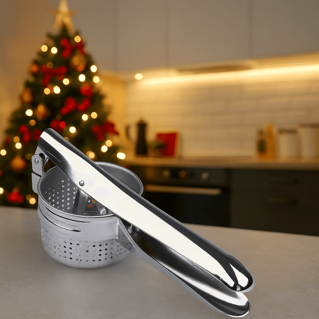PureeCraft 3in1 ruostumattomasta teräksestä valmistettu perunapuristin kermaisille soseille kotikokeille